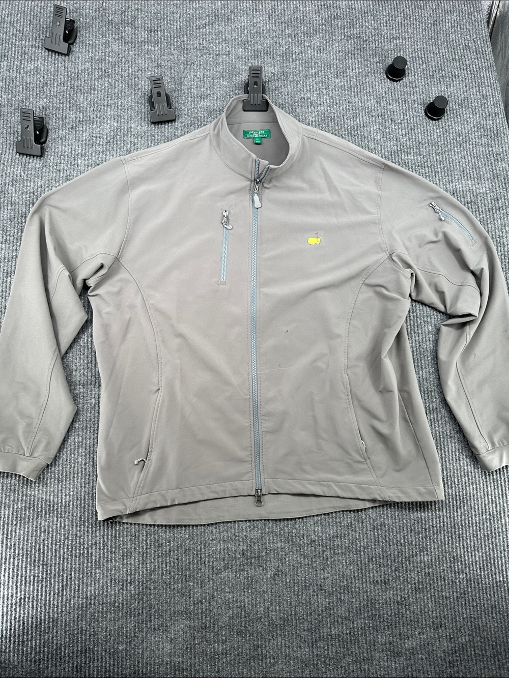 Peter Millar Light Grey Full-Zip Shirt Jacket